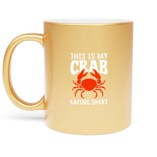 Discover Crab Eating Metallic Mugs Metallic Mugs