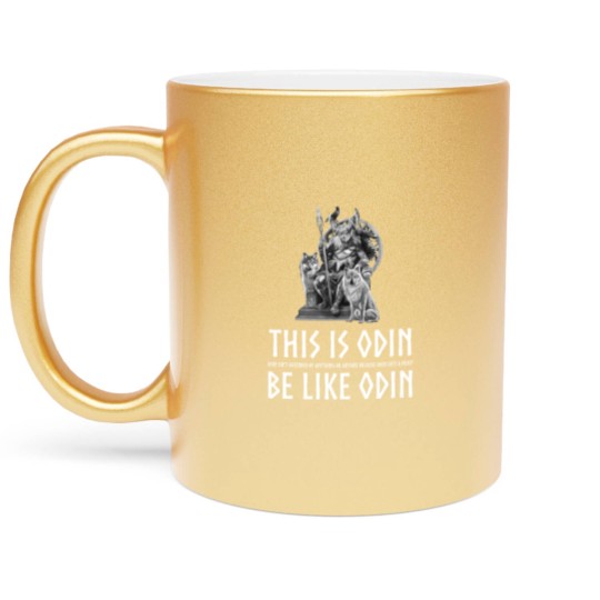 Discover Anti Socialism - Masculine Alpha Male Viking Mythology - Odin isn't offended by anything or anyone because Odin isn't a pussy - Anti Socialism - Metallic Mugs