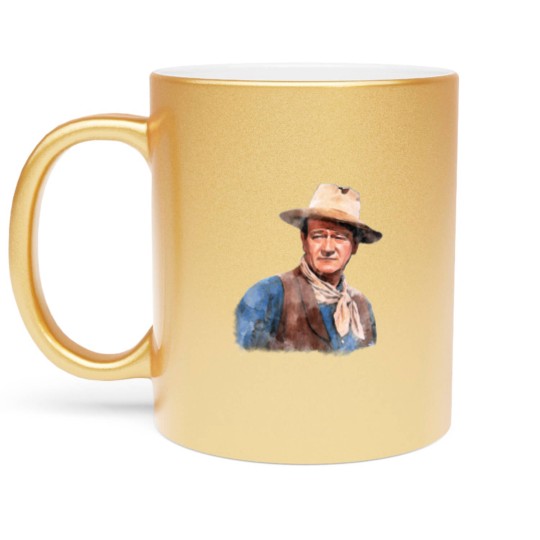 Discover John Wayne "The Duke" - Watercolor - John Wayne - Metallic Mugs