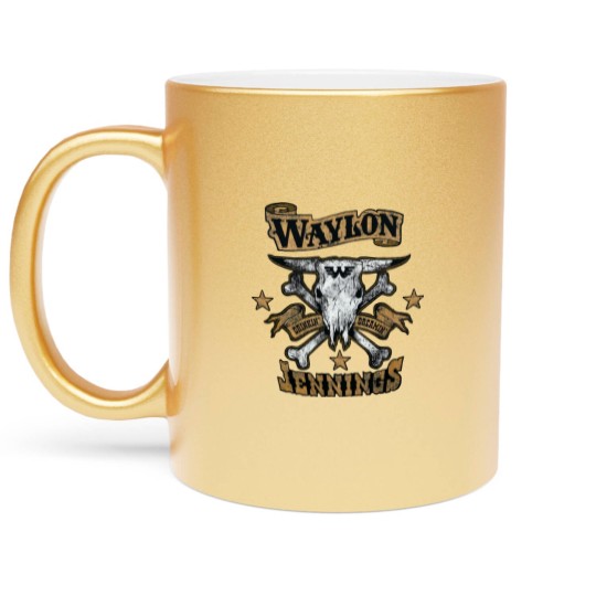 Discover Waylon Jennings Logo Design Classic Metallic Mugs