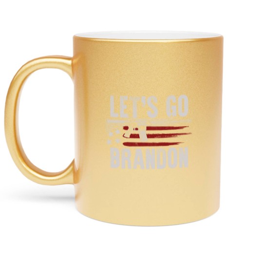 Discover Gun American Flag Patriots Let's Go Brandon  Metallic Mugs