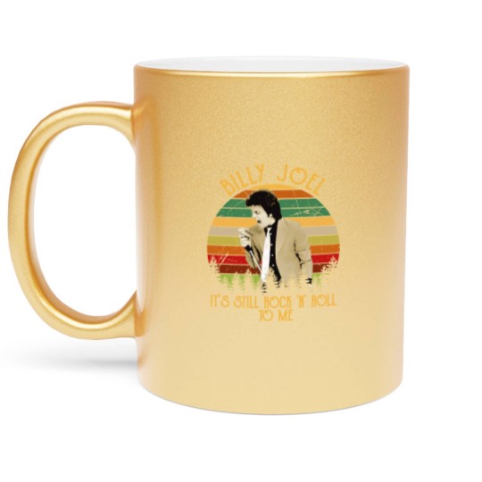 Discover Vintage Billy Tees Joel It's Still Rock and Roll To Me Essential Metallic Mugs