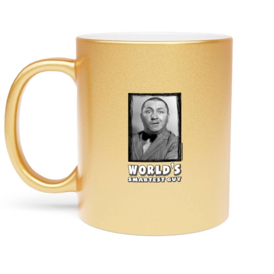 Discover The Three Stooges Curly, World's Smartest Guy Metallic Mugs