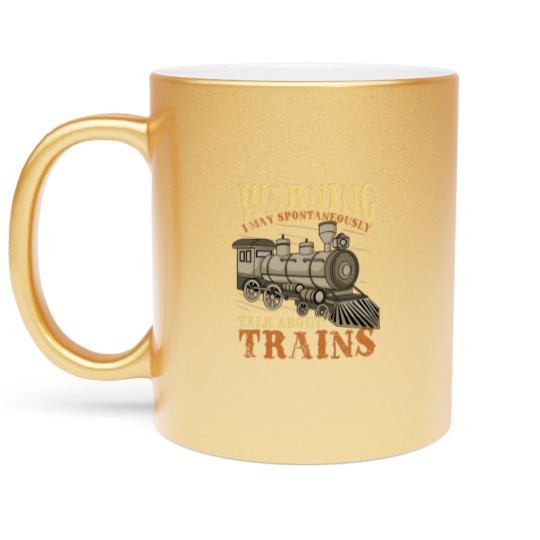 Discover Trains Railroad Train Lover - Train - Metallic Mugs