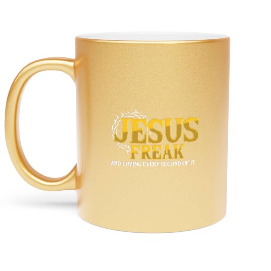 Discover Jesus Freak God Believer Christian Catholic Gift Metallic Mugs
