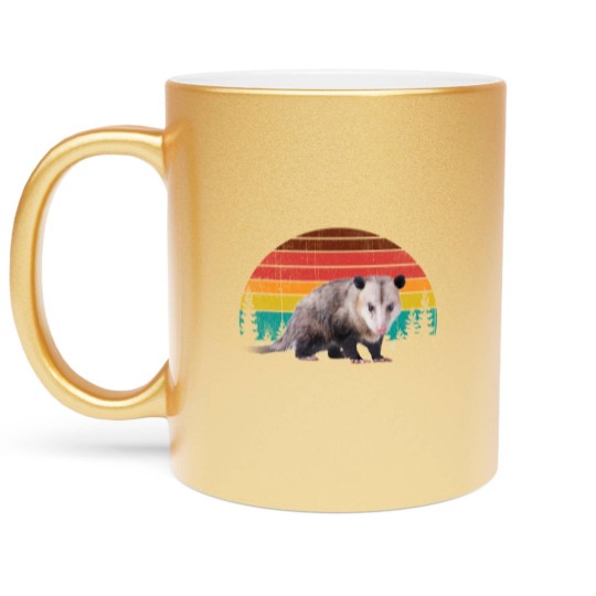 Discover Vintage Retro Possum Lovers Metallic Mugs