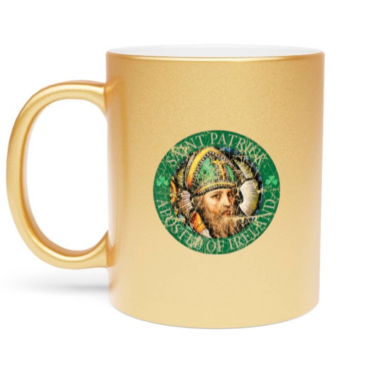 Discover Saint Patrick Apostle of Ireland distressed Metallic Mugs