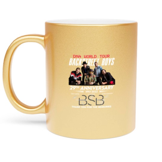 Discover Backstreet Boys Metallic Mugs, Backstreet Boys DNA World Tour 2022 Metallic Mugs, Backstreet Boys 29th Anniversary Metallic Mugs