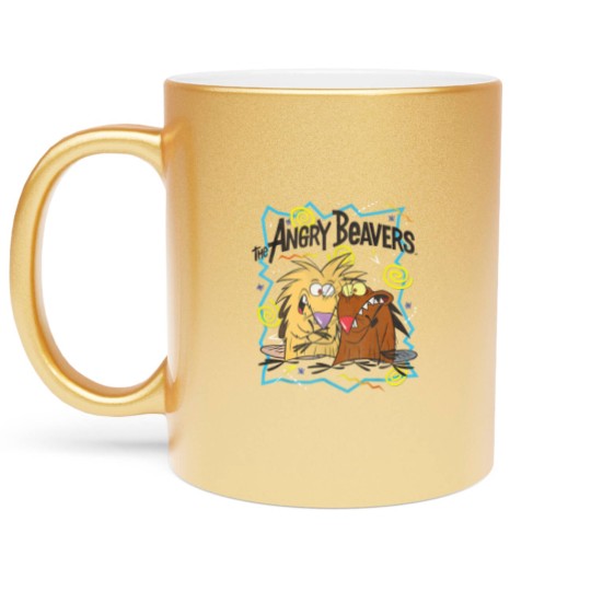 Discover Beaver Liquor Metallic Mugs Nick 90s The Angry Beavers Insane Humorous