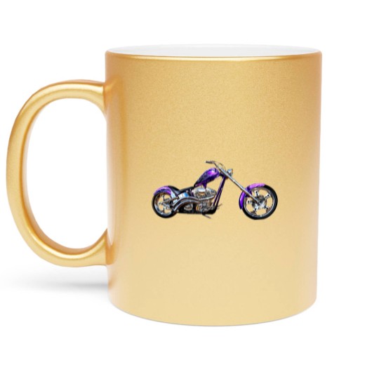 Discover Purple Chopper Motorcycle Metallic Mugs Metallic Mugs