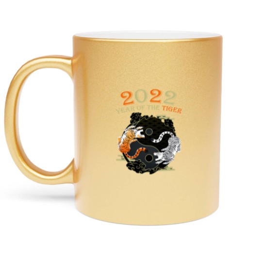 Discover Happy Great Chinese New Year 2022 Year Of The Tiger Metallic Mugs