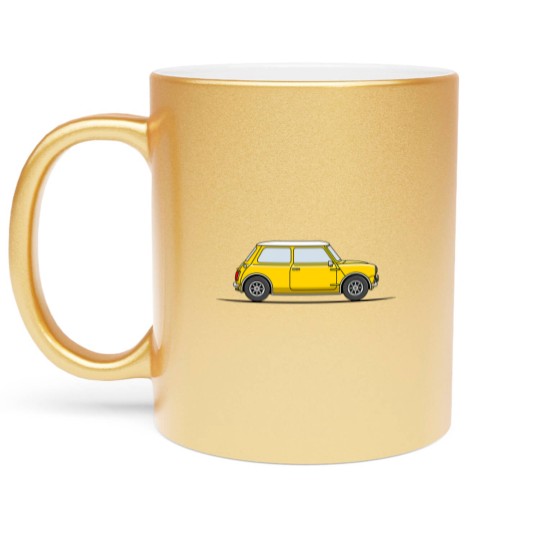 Discover Classic Mini Cooper - Yellow - Mini - Metallic Mugs