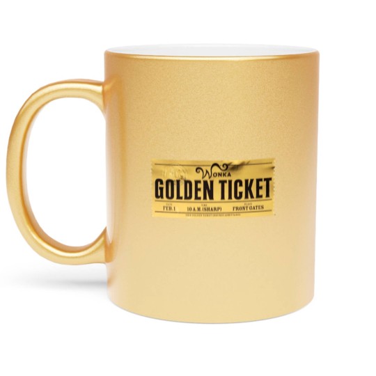 Discover Willy Wonka Golden Ticket Metallic Mugs