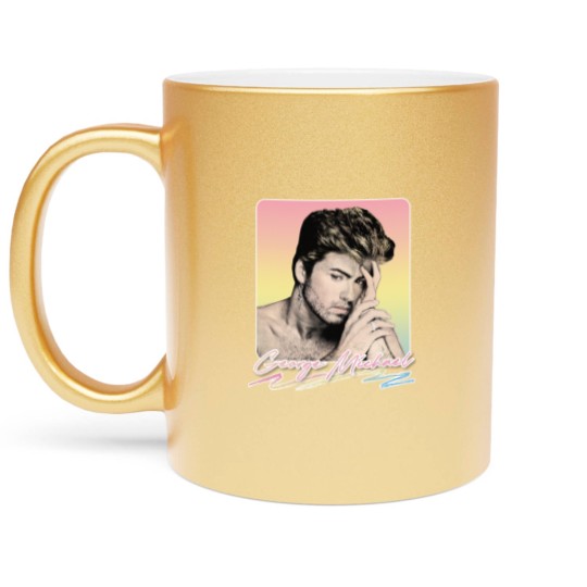 Discover George Michael // Faded Vintage Look // Original Design - George Michael - Metallic Mugs