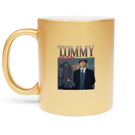 Discover Tommy Shelby Homage Metallic Mugs Metallic Mugs Top Peaky TV Show Gift Tom Thomas By Order Cillian Murphy