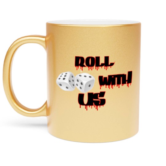 Discover Roll with US Vegas Dice Metallic Mugs, Casino Bonus Metallic Mugs