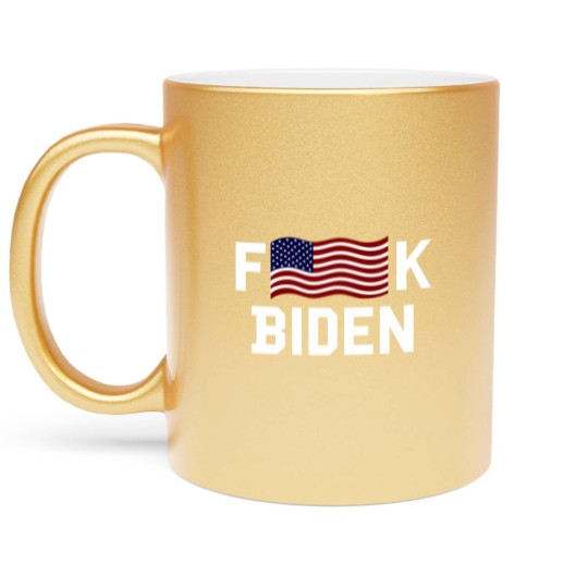 Discover Anti Joe Biden F American Falg K Biden Metallic Mugs