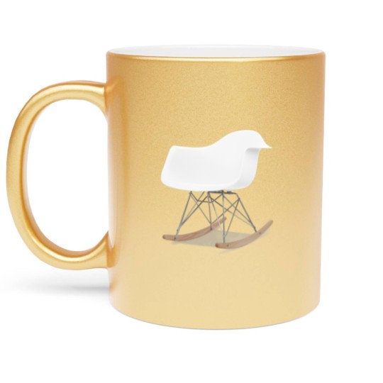 Discover Vintage furniture eames molded plastic armchair rocker - Funny - Metallic Mugs