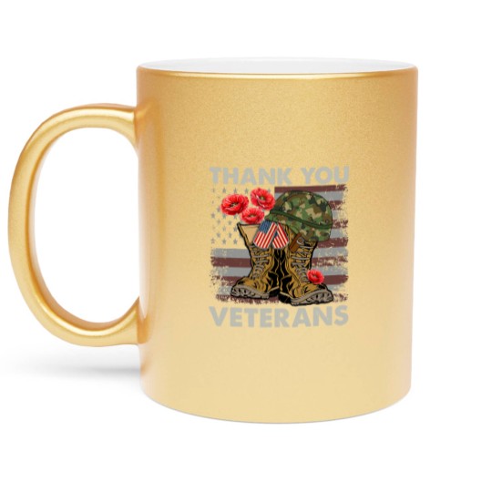 Discover Thank You Veterans Metallic Mugs