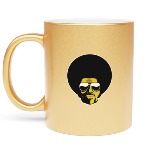 Discover Black Man, Afro, Retro, Legend, African American Metallic Mugs