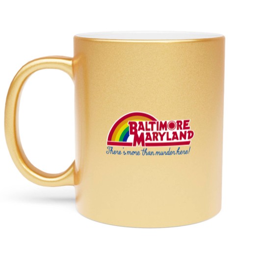 Discover Baltimore Maryland - Reading rainbow - Baltimore Maryland - Metallic Mugs