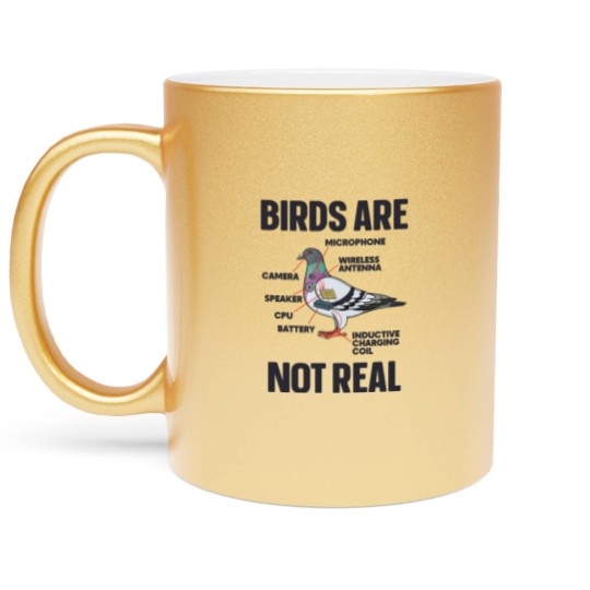 Discover Birds Are Not Real Metallic Mugs