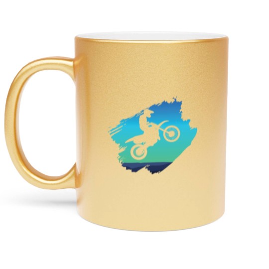 Discover Motocross Dirt Bike Metallic Mugs