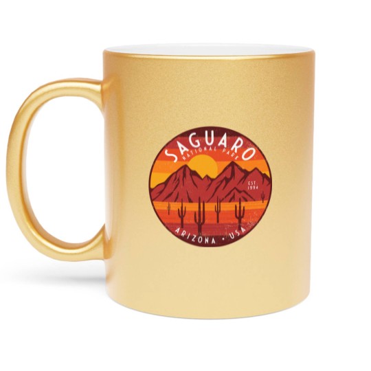 Discover Saguaro National Park - Saguaro National Park - Metallic Mugs