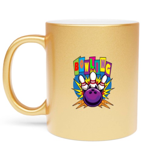 Discover Colorful Pin Bowling Metallic Mugs