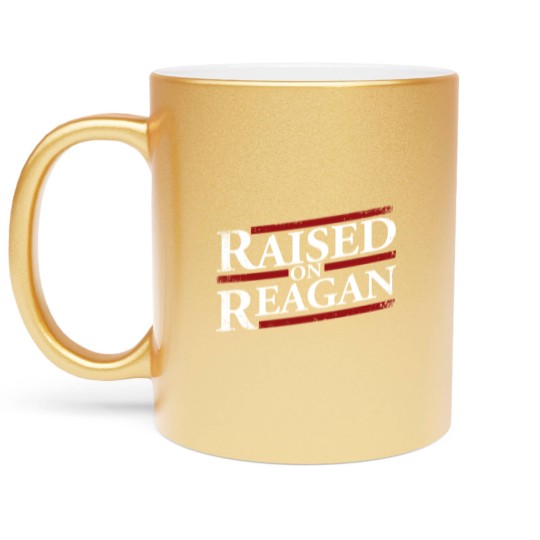Discover Raised On Reagan 80'S Nostalgia Metallic Mugs