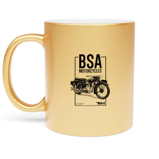 Discover Grey BSA Motorcycles British Motorbike Metallic Mugs Metallic Mugs