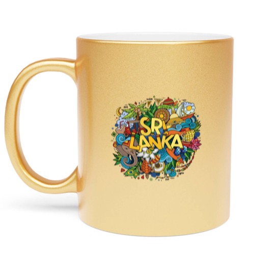 Discover Sri Lanka Ceylon Culture Elements Metallic Mugs
