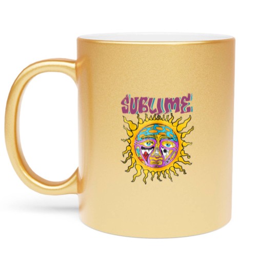 Discover Sublime Vintage Logo Metallic Mugs - Sublime Metallic Mugs, Rock Band Metallic Mugs, Fan Gift Birthday