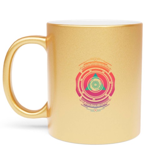 Discover Techno summer sunrise vibes Metallic Mugs