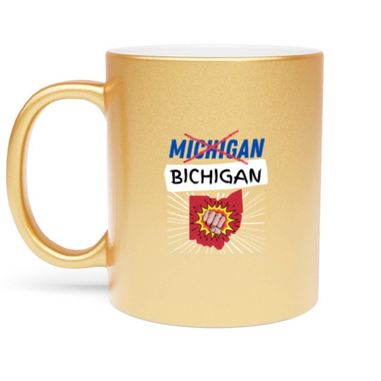 Discover Michigan Bichigan - Ohio State Football - Metallic Mugs