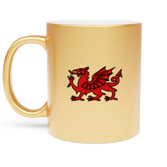 Discover Welsh Dragon Wales - Welsh Dragon - Metallic Mugs