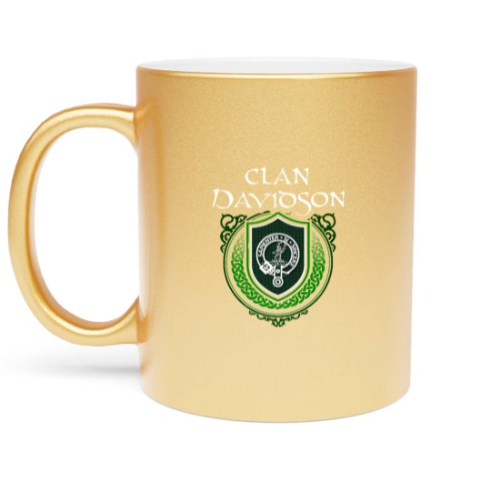 Discover Clan Davidson Surname Scottish Clan Tartan Crest Badge - Scottish Clan - Metallic Mugs