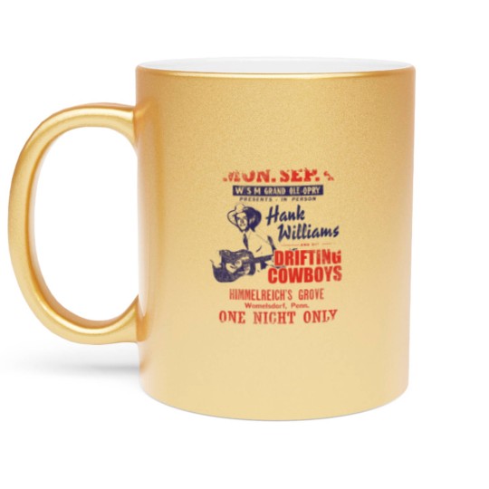Discover Hank Williams Concert Poster, distressed - Hank Williams - Metallic Mugs
