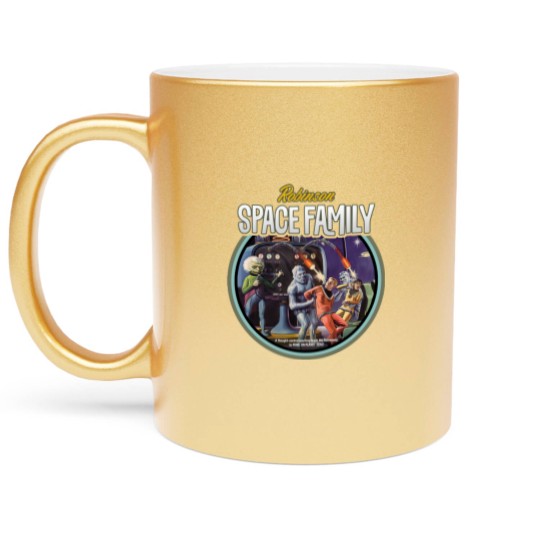 Discover 1960s Space Family - Vintage Sci Fi - Metallic Mugs