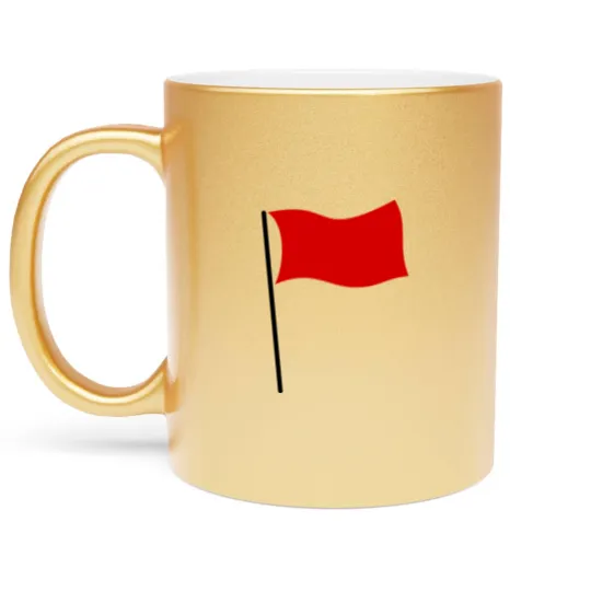 Discover red flag Metallic Mugs
