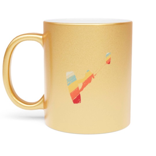 Discover Kite Boarding Kiteboarder Retro Vintage Metallic Mugs