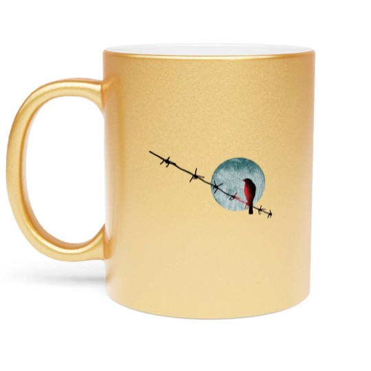 Discover Leonard Cohen - Bird On A Wire (ii) - Leonard Cohen - Metallic Mugs