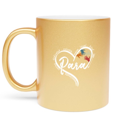 Discover Para Heart Paraprofessional Educator Paraeducator Metallic Mugs