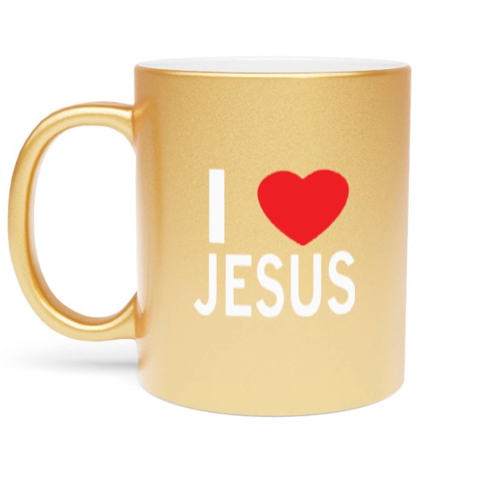 Discover I LOVE JESUS Metallic Mugs