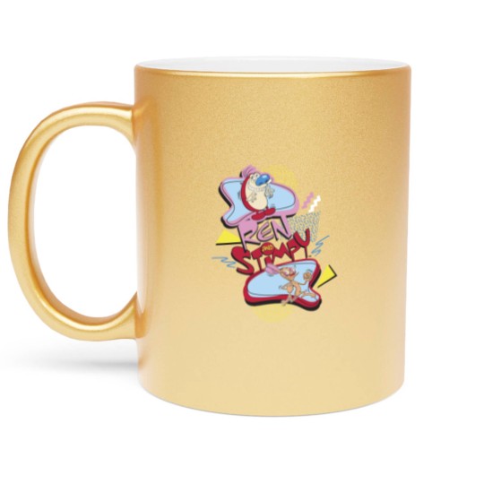 Discover Ren And Stimpy Nineties Metallic Mugs