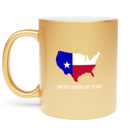 Discover United States of Texas Map or Lone Star State Fans Metallic Mugs