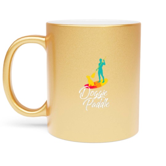 Discover Sup Dog Standup Paddle Board Gift Gift Metallic Mugs Metallic Mugs