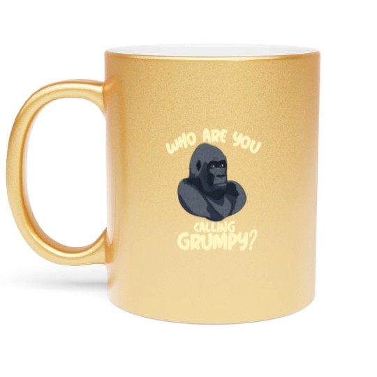 Discover grumpy gorilla monkey fear angry angry strong Metallic Mugs