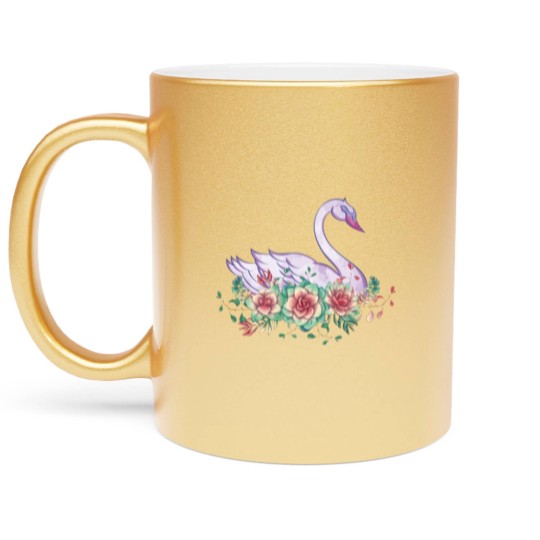 Discover Swan gift animal lover Metallic Mugs