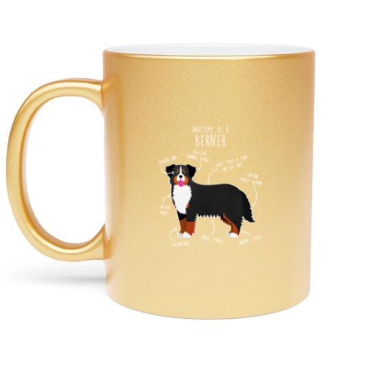 Discover Bernese Mountain Dog Anatomy - Bernese Mountain Dog - Metallic Mugs